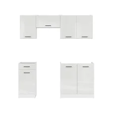 Modular kitchen JUNONA LINE 180 BBL BRW chalk gloss